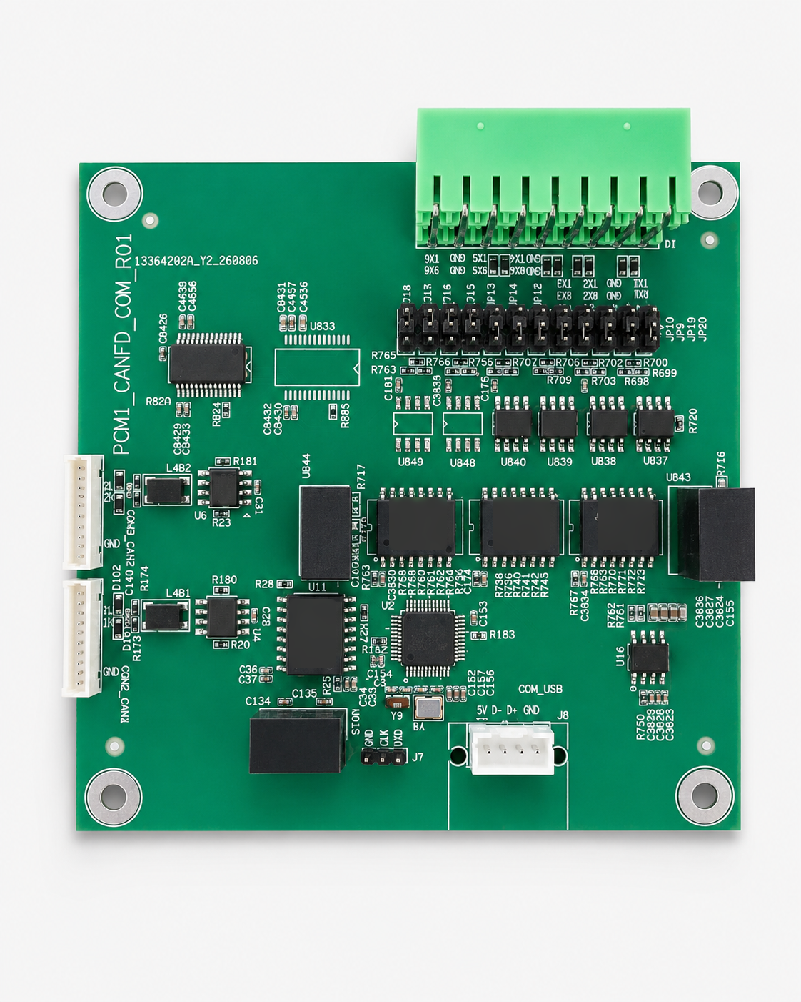 Top view of the Xilume XE826 embedded communication module