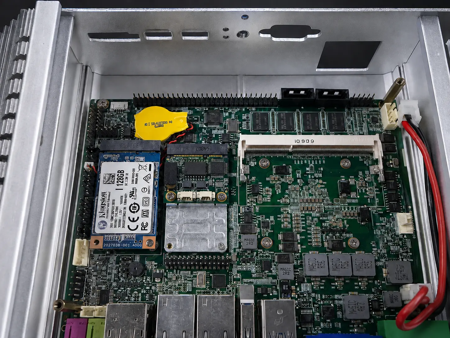 Xilume Dual Mini PCIe CAN FD installed inside an industrial PC